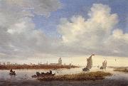 RUYSDAEL, Salomon van A View of Deventer china oil painting artist